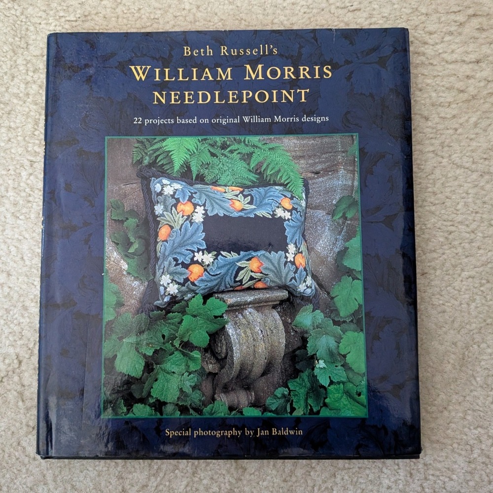 Beth Russell William Morris Needlepoint 22 Projects Arts & Crafts Hardcover Book